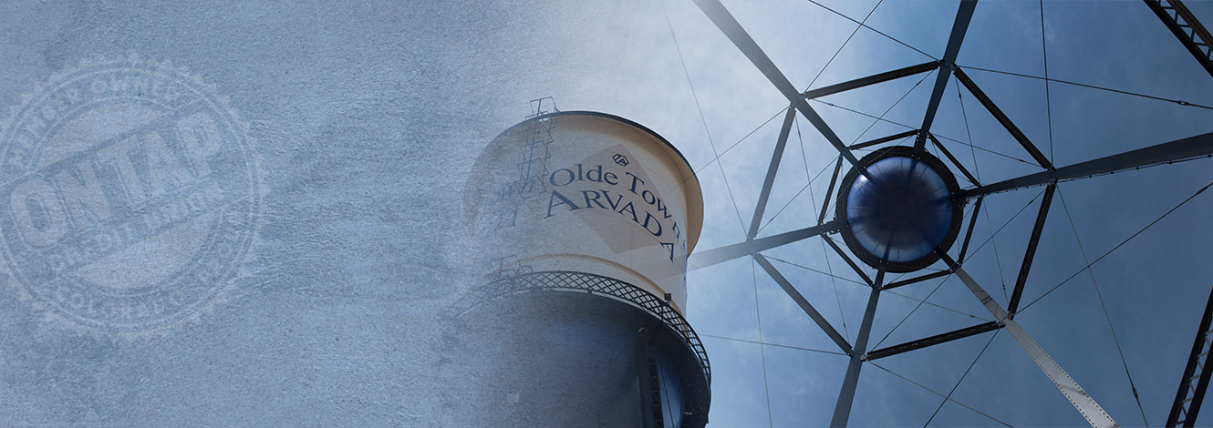 photo of old town arvada water tower