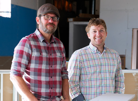 Two of the Long Table Brewing founders