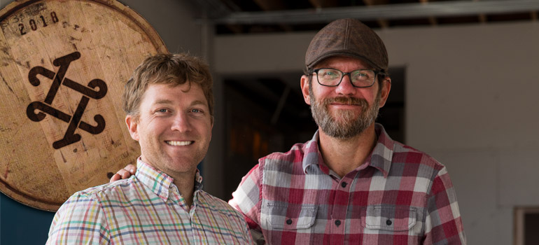 Two of the Long Table Brewing founders