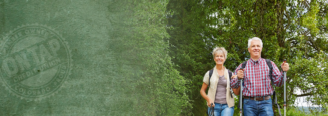 older couple hiking