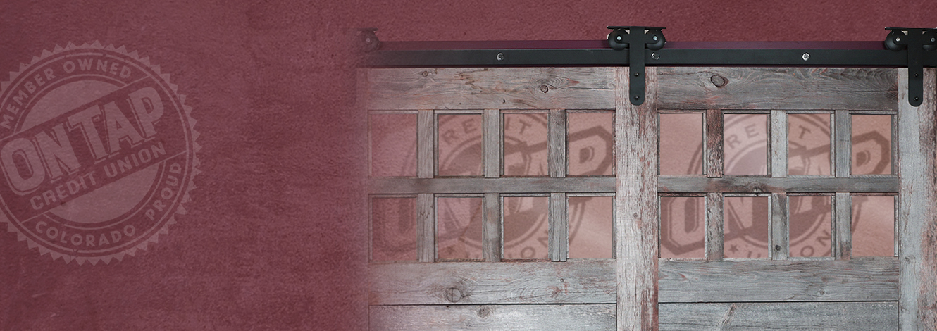 On Tap Credit Union's barn door